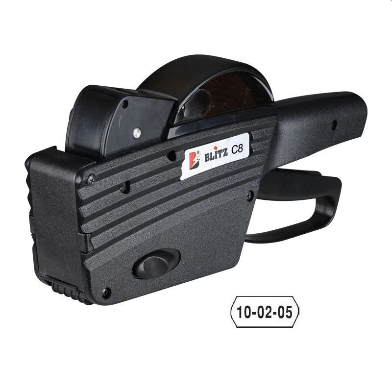 Marcator etichete 1 linie 8 caractere Blitz C8, negru, printare jet cerneala - imagine 5